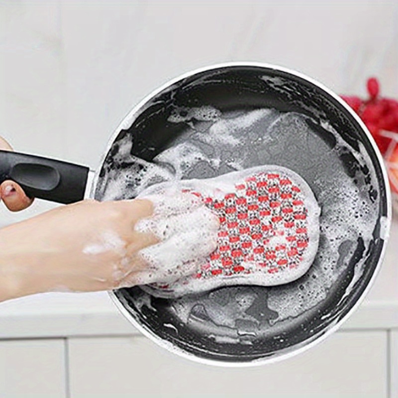 Heavy Duty Dish Sponges Get Cleaner Kitchen Bathroom Dishes - Temu