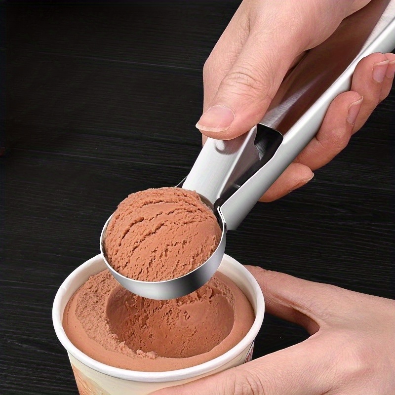 Stainless Steel Ice Cream Scoop Scooper For Ice Cream And Watermelon Kitchen Utensil Sports