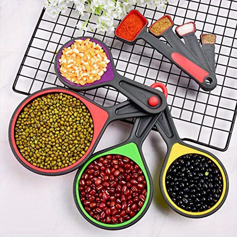 Folding Measuring Cups And Measuring Spoons Set Silicone - Temu
