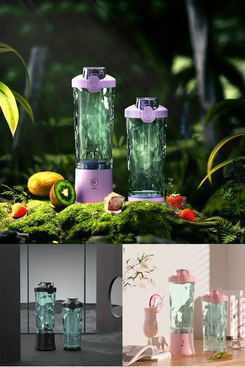 600ml wireless portable blender bottle electric juicer for  juice smoothies and citrus mixer and squeezer in one details 1