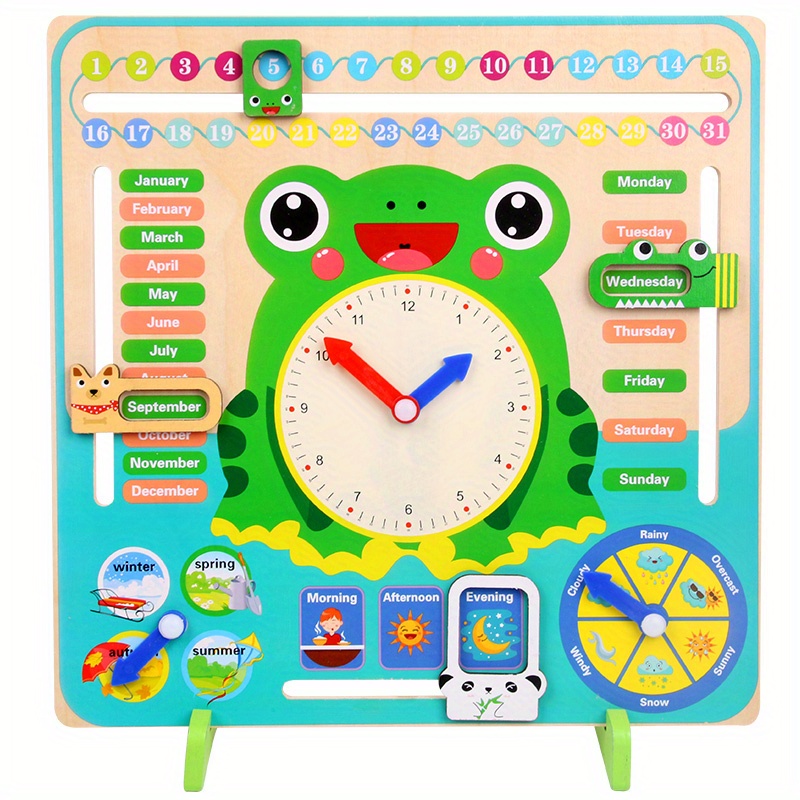 Wooden best sale learning clock