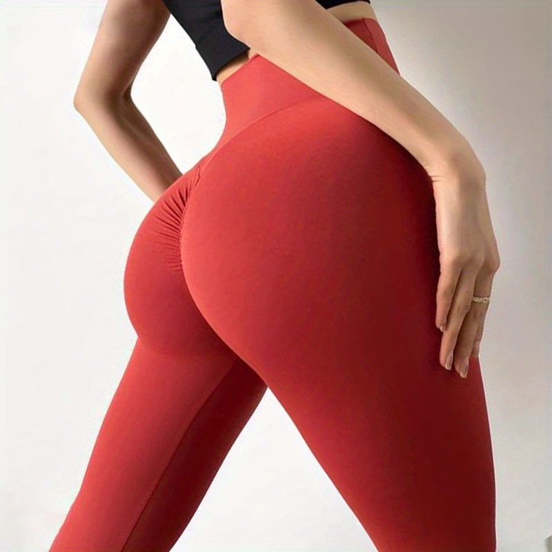 Leggings ajustados sólidos de cintura alta, Mode de Mujer