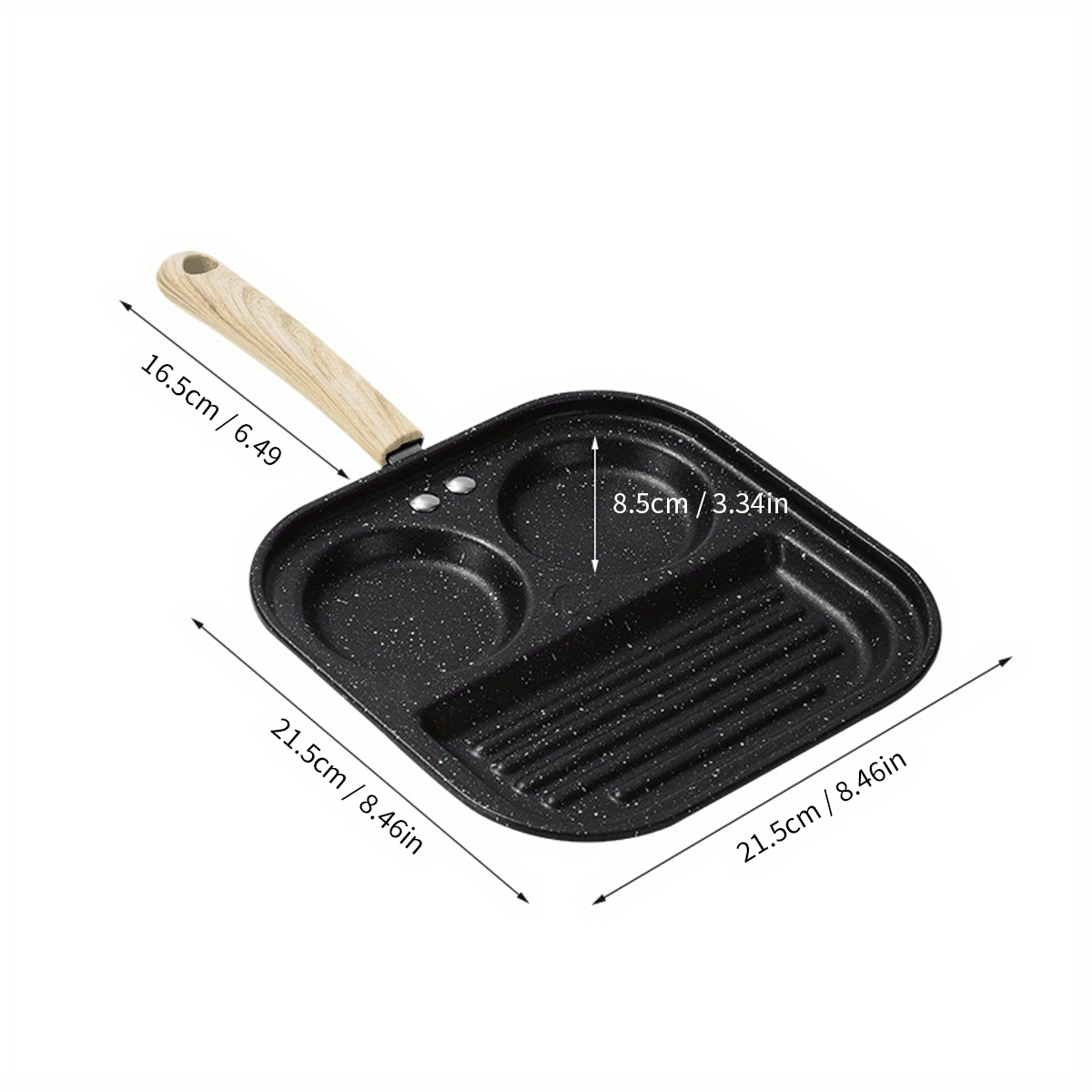 YJ Quail Egg Baking Pan, 16-Hole Cast Iron Non-Stick Pancake Baking Pan,  Uncoated Baking Pan, Suitable for Various Stoves, Gas Stoves, Ceramic