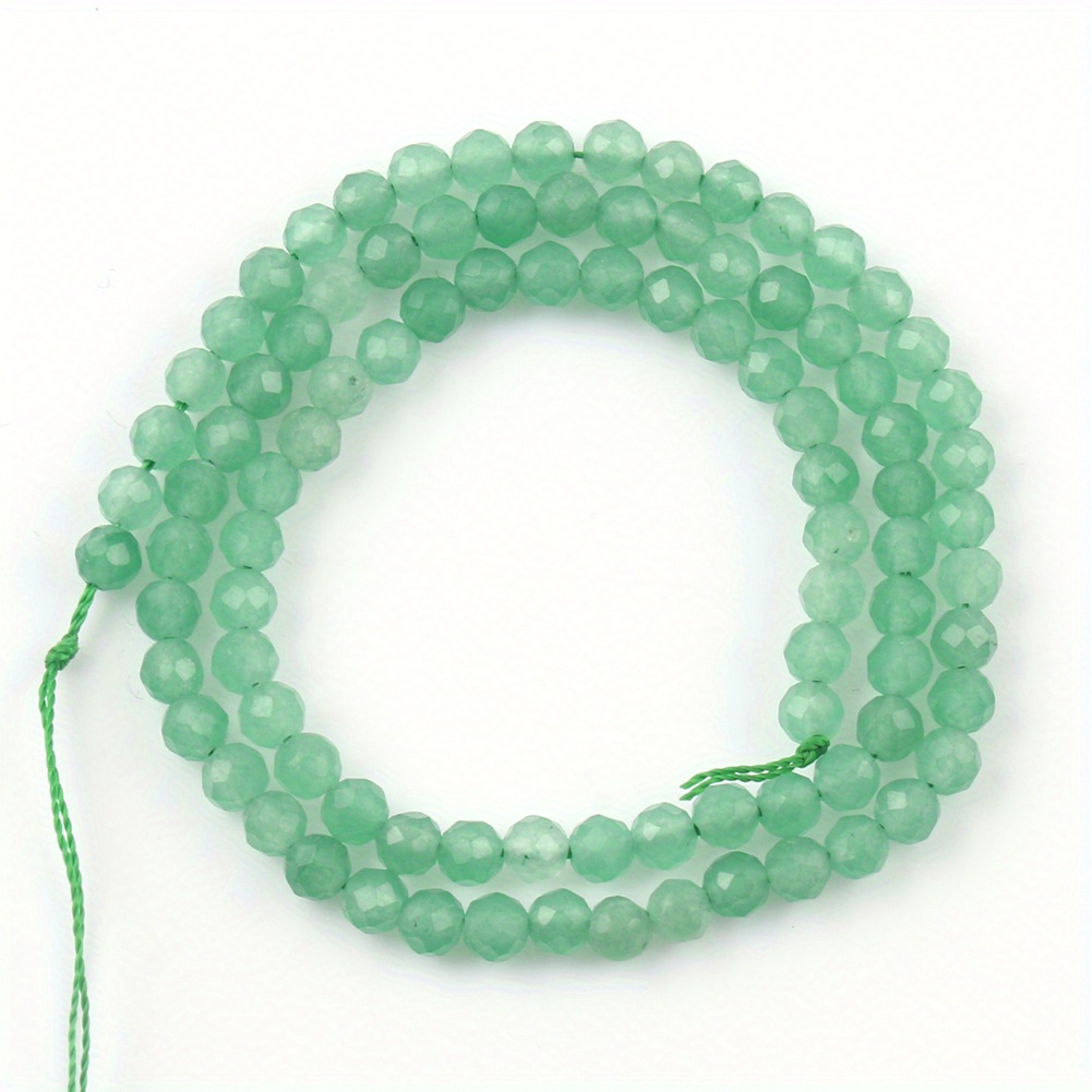 Natural 2mm 3mm 4mm Faceted Green Aventurine Round Tiny Beads Diy Loose  Spacer Beads for Jewelry Making Beading Accessories