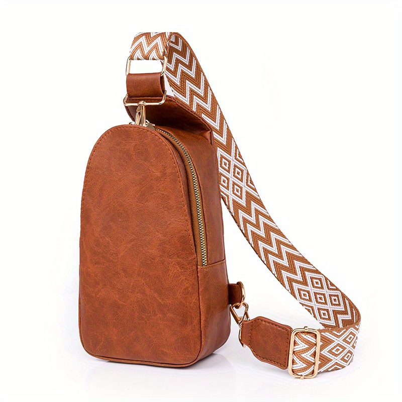 Small Women's Crossbody Chest Bag Leather Sling Bags For Women