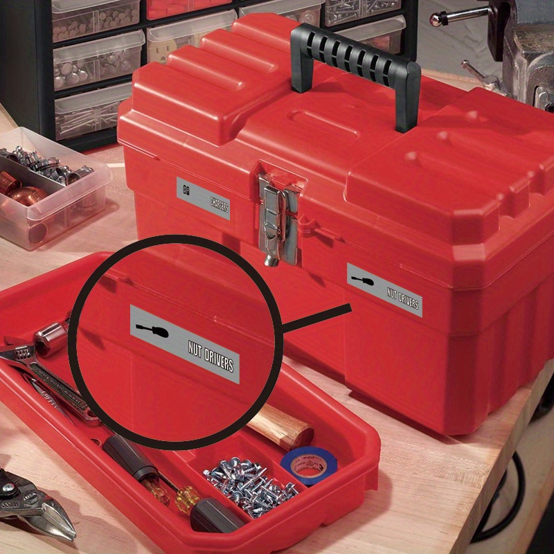 Tool Box Label Decal Sticker Set Organization Label Set Temu