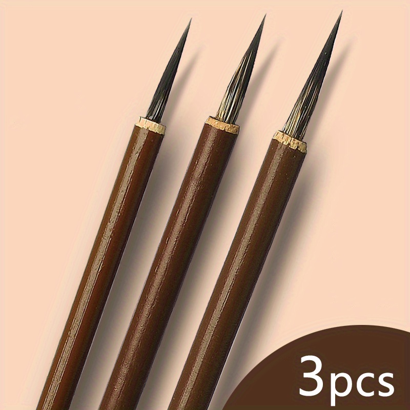 3pcs/set High Quality Chinese Calligraphy Brush Pen School Supply Brush  Chinese Wind Brush Art Supplies Painting Supplies For Students