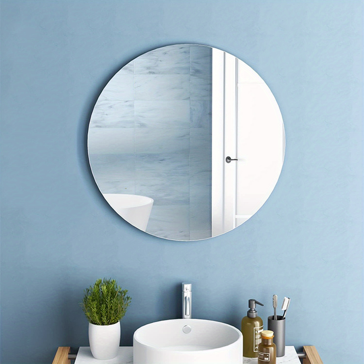 Badezimmer Spiegel Aufkleber mit warm ist A glücklich , Heilung Schriftart  Aufkleber Geeignet für Badezimmer Spiegel , Schlafzimmer Spiegel 