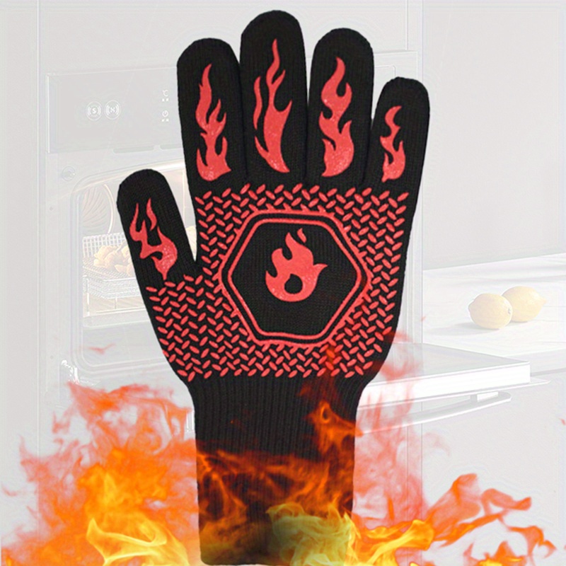 Wahoo Guantes de silicona líquida para horno ahumador, grado de contacto  con alimentos, guantes resistentes al calor para cocinar, asar a la  parrilla