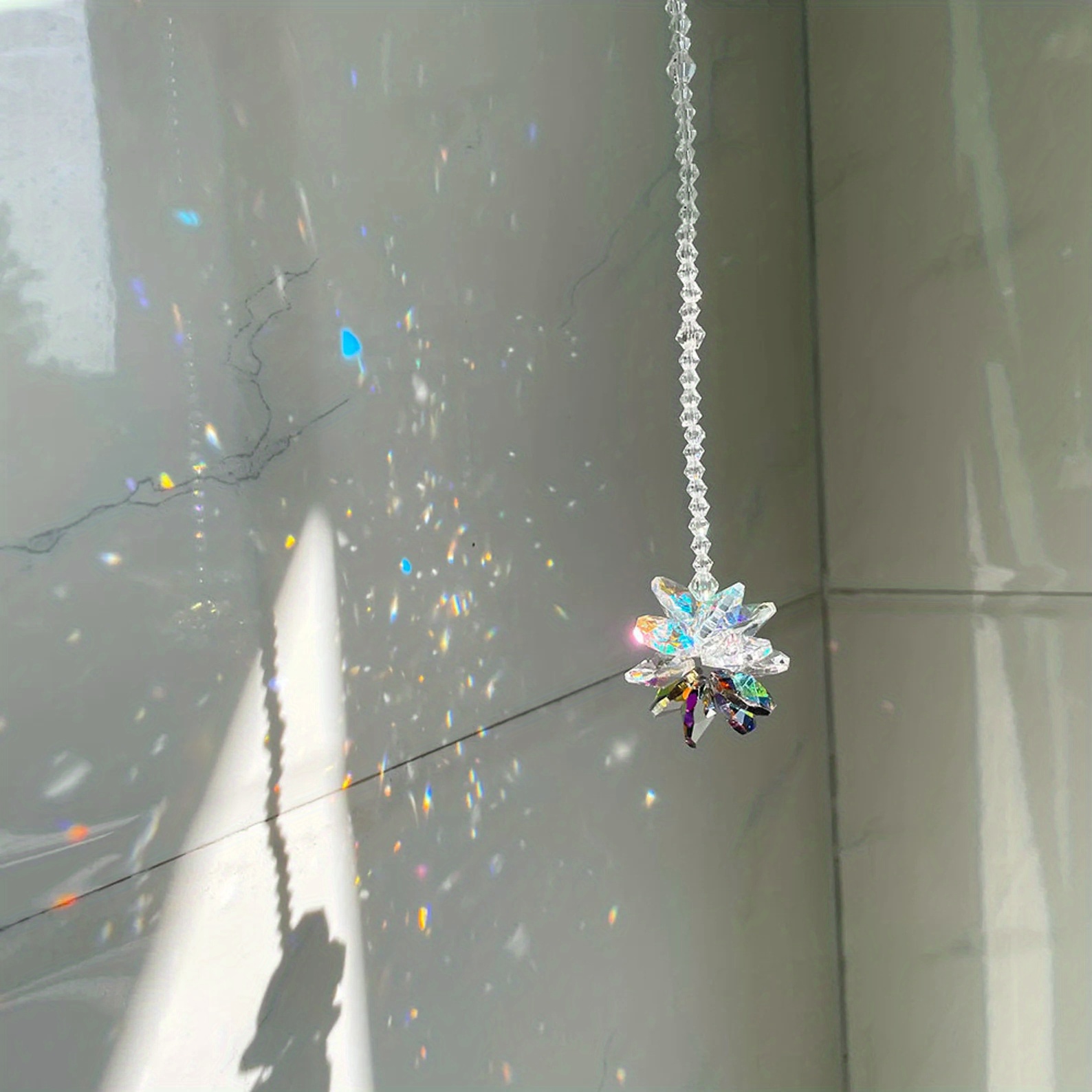 Crystal Angel Wing Suncatcher Pendant Rainbow Maker Window Hanging G8L6 