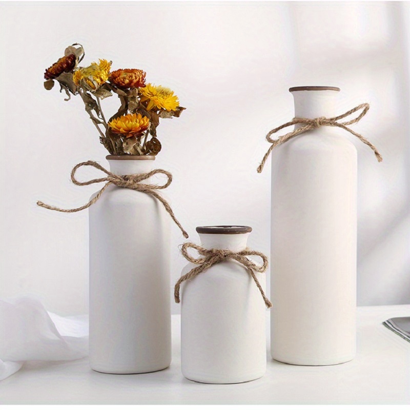 Modern Farmhouse Vase Decor White Vases Decor Decorative - Temu