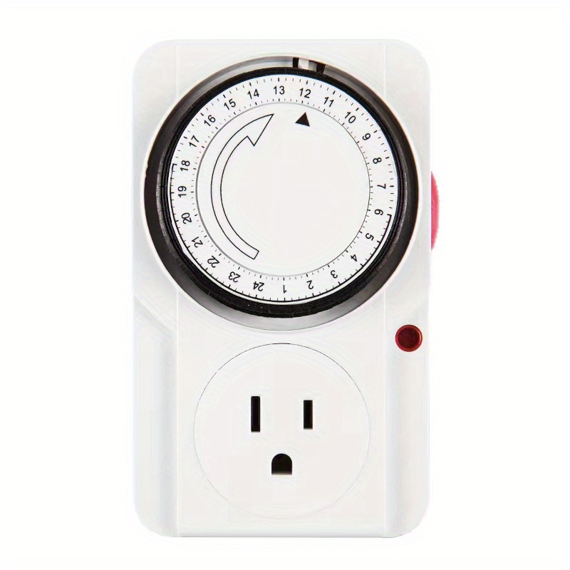 Clear Power Indoor Timer, 2 Grounded Outlet EZ Digital Timer  for Clamp, Grow Light, Aquarium, White, Grounded Plug,  2-Pack,DCIT-00022P-DC : Pet Supplies