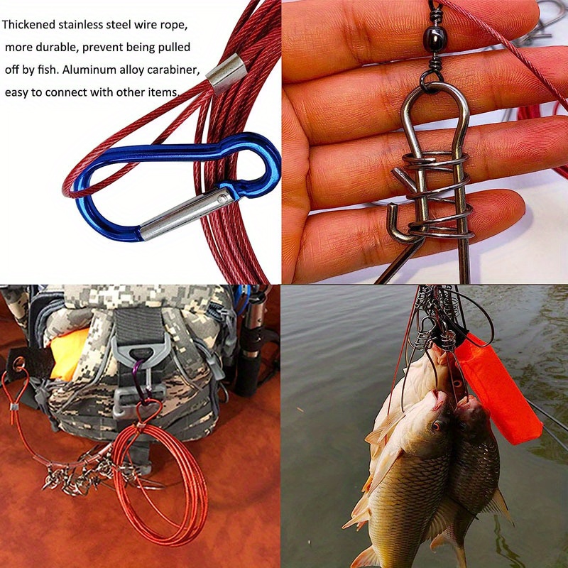 Fish Stringer, Fishing Stringer Clip Live Fish Lock, With High