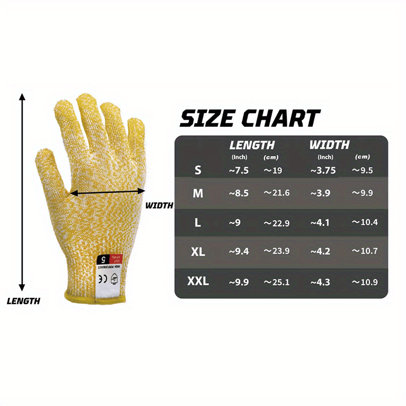 Cut Resistant Gloves Level 5 En388 Ansi/isea Certified - Temu