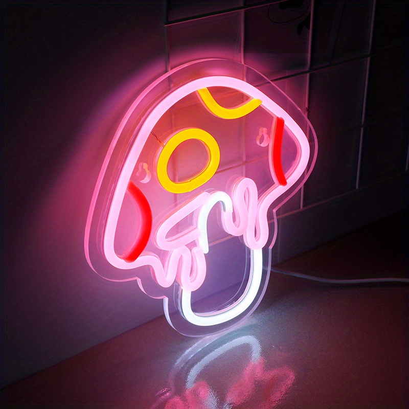 Led Neon Mushroom Cute Neon Sign Usb Powered Neon Signs - Temu