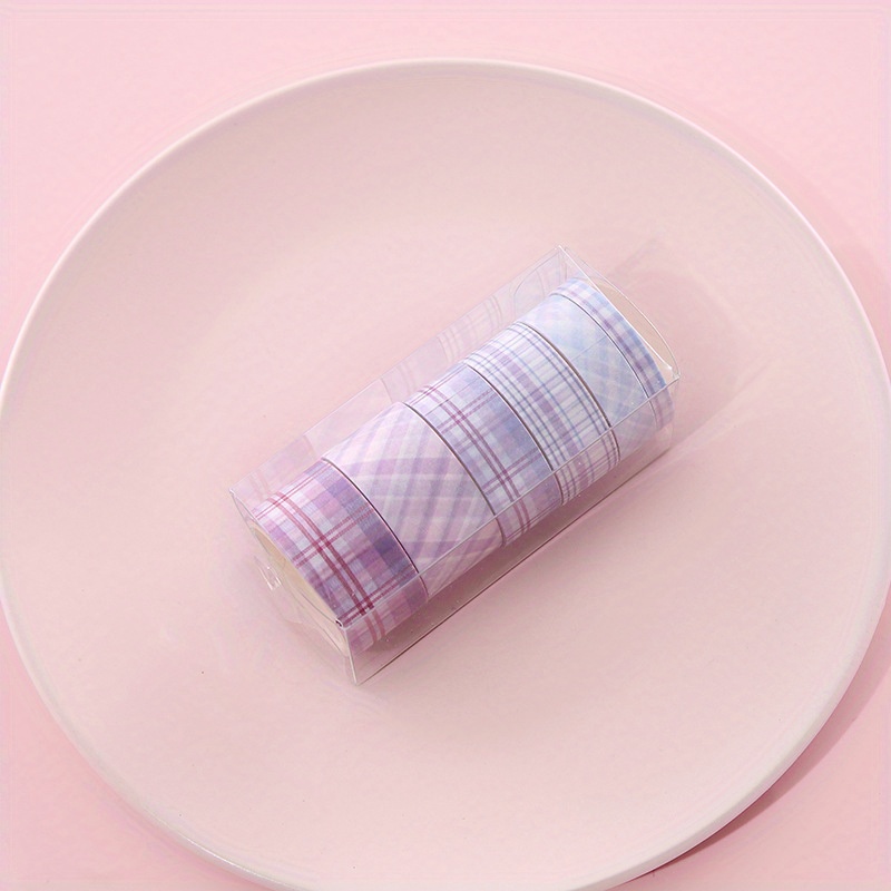 Classical Plaid Series Washi Tape Student Scrapbook Decor - Temu