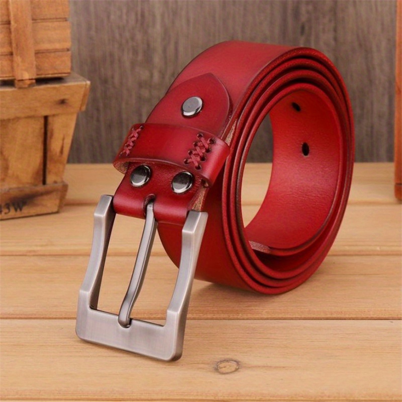 1pc Top Layer Cowhide Men's Belt Simple And Versatile