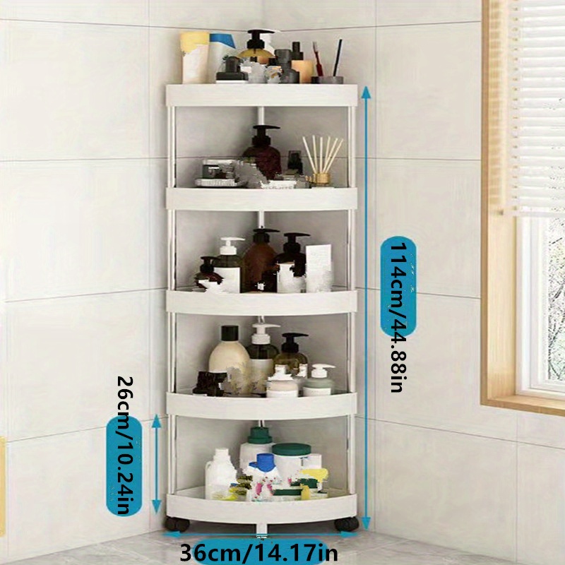 Mdesign Steel/plastic 2-tier Freestanding Bathroom Corner
