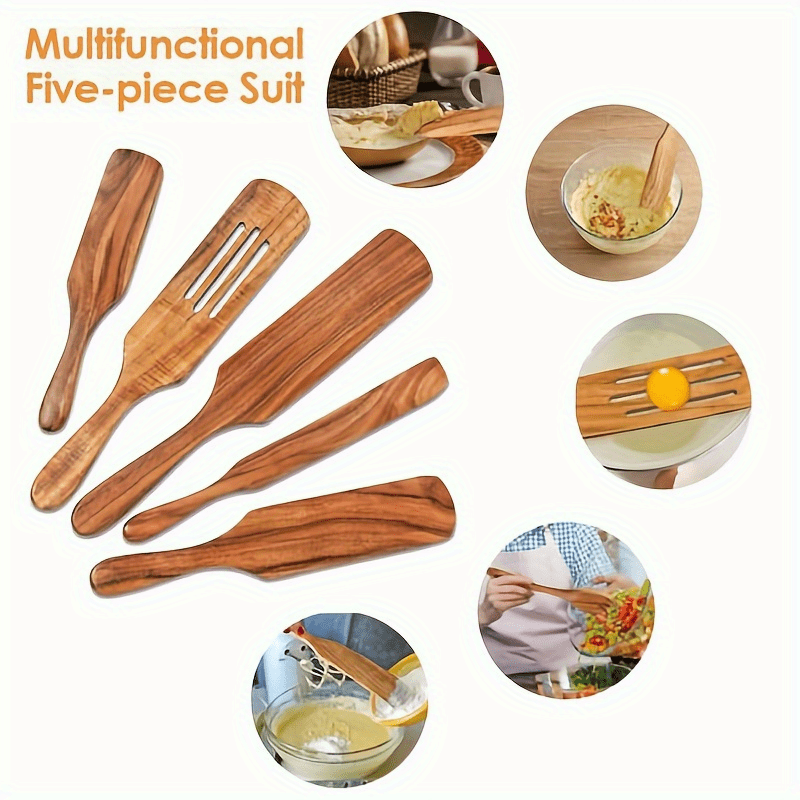 Silicone Spurtles Set, Nonstick Spurtle Kitchen Utensils, Silicone Spatula,  Heat Resistant Spurtle For Salad Stir, Cake Make And Pan-fried Steak - Temu