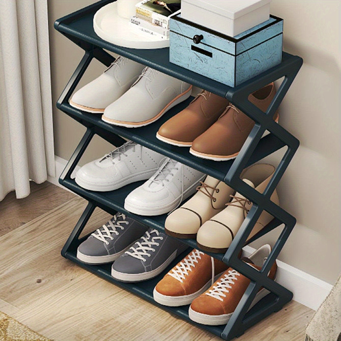 1pc Multi-layer Shoe Storage Rack, Modern Plastic Shoe Shelf Organizer And  Storage For Floor For Home