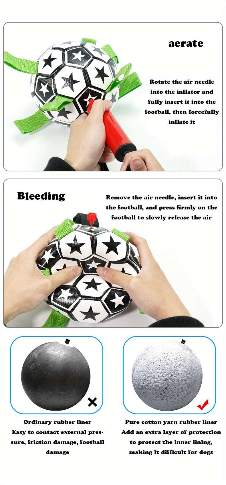 Football Design Durable Dog Chew Ball Toy Dog Interactive Temu