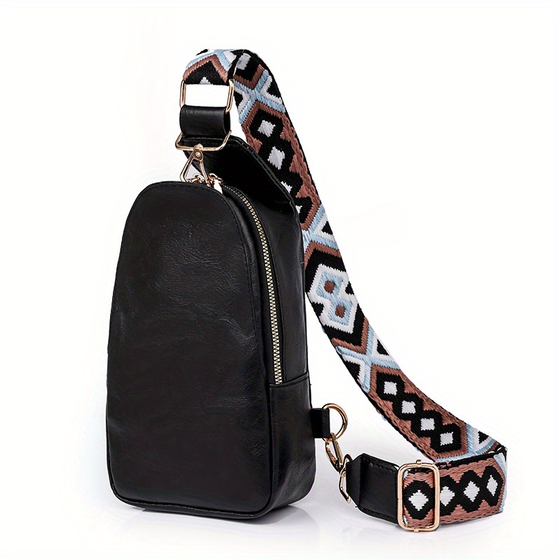 Small PU Leather Crossbody Bags for Women with Guitar Strap