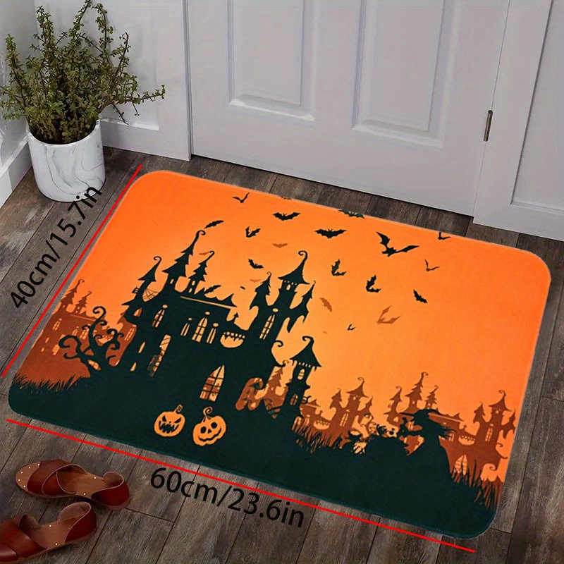 Halloween Printed Mat Non-slip Dirt-resistant Castle Front Door Mat