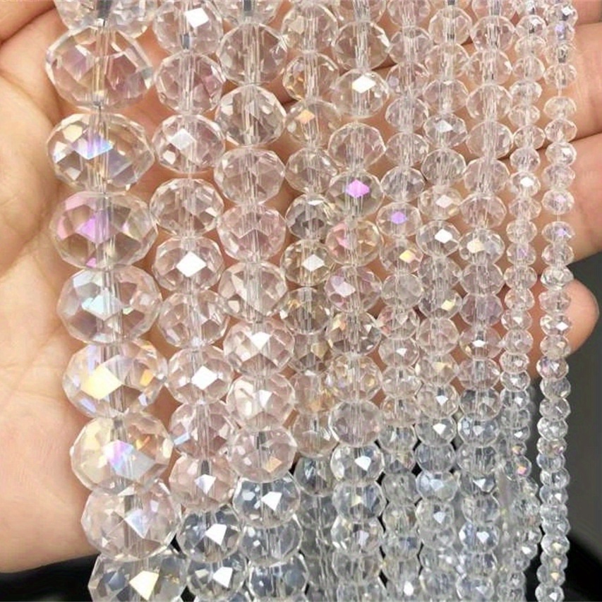 8mm Crystal Flat Beads Handmade Diy Beaded Loose Bead - Temu