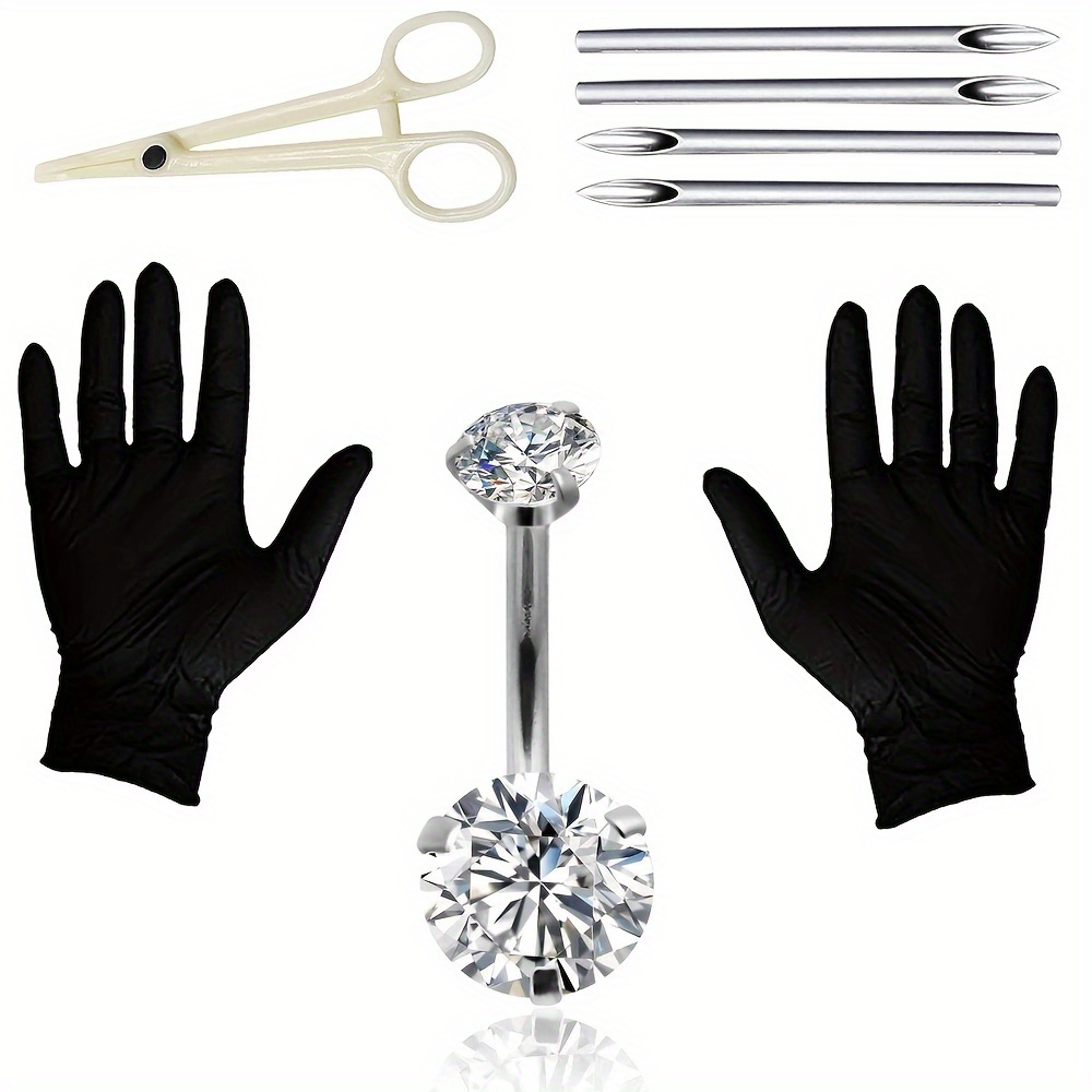 belly piercing tool kit belly button ring steel Temu Canada