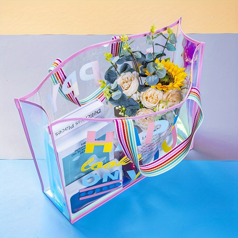 Blue Clear Jelly Tote Bag