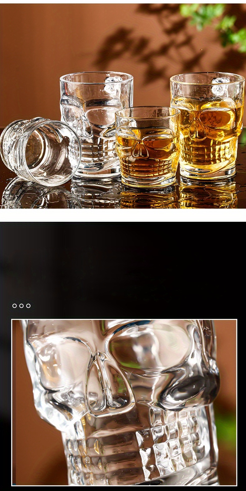 Skull Whisky Glasses Goth Horror Whisky Glasses Stylish - Temu