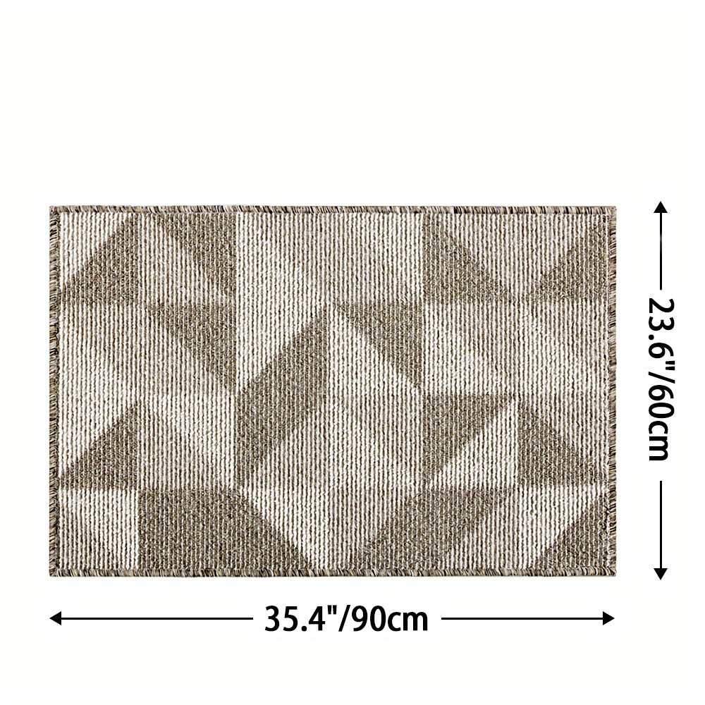 Dexi Geometric Pattern Door Mat Washable Indoor/outdoor - Temu