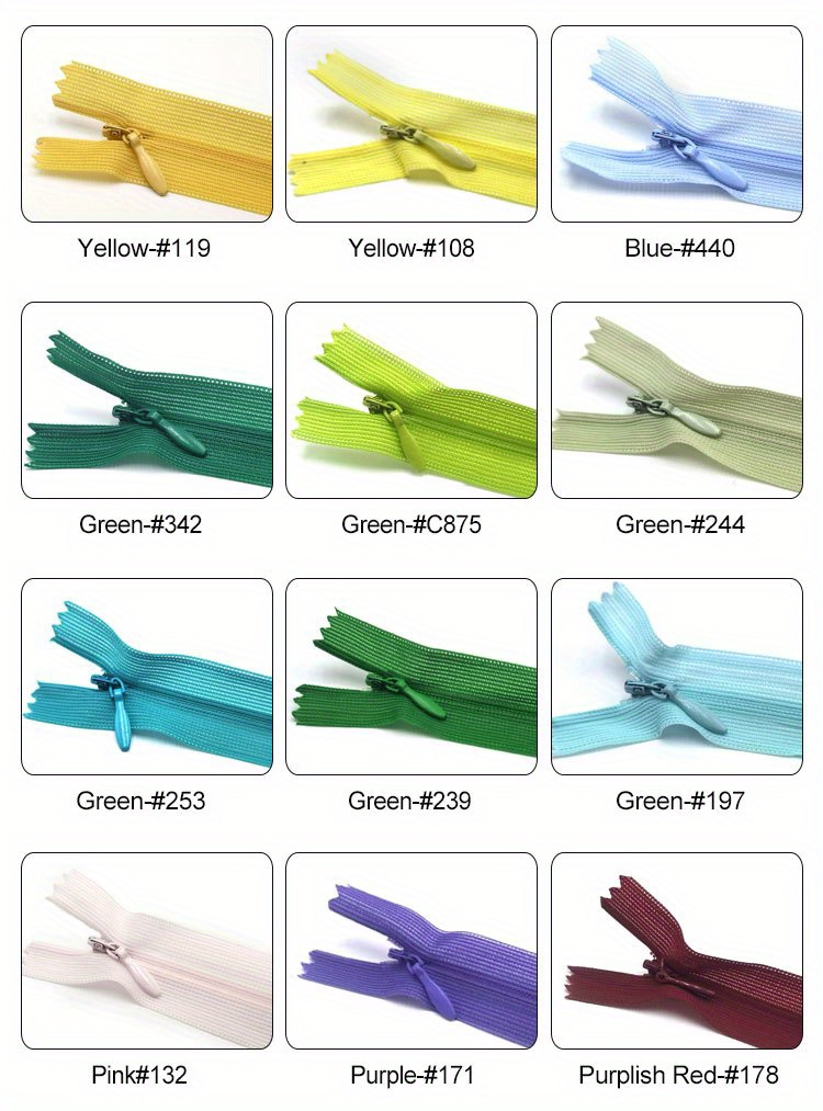 3 23inch Invisible Zippers for Sewing，PASEO Concealed Coil