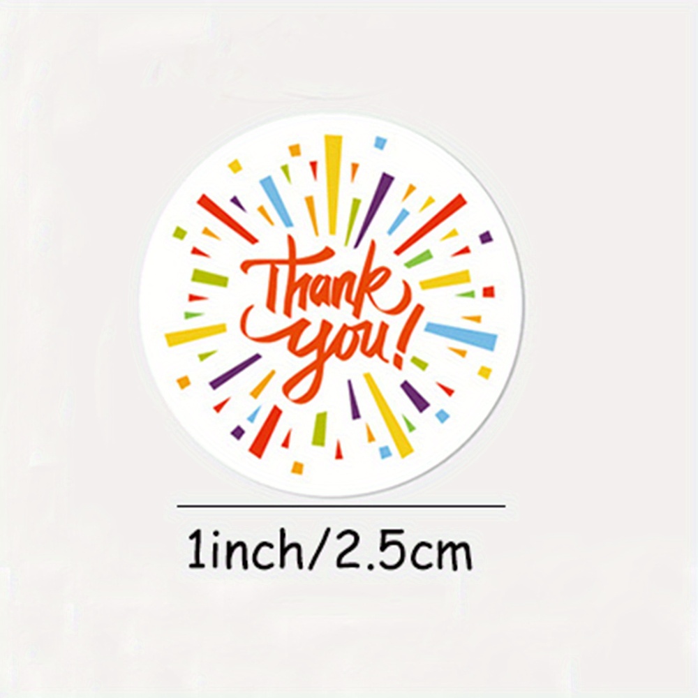 Round Thank Stickers Adhesive Labels Small Business Decor - Temu United