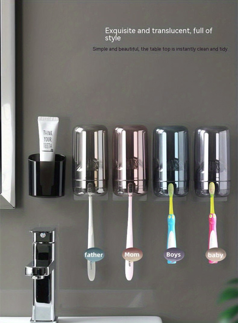 Porte-brosse à dents sans perçage - Porte-verre pour tasse de salle de bain  Gobelet