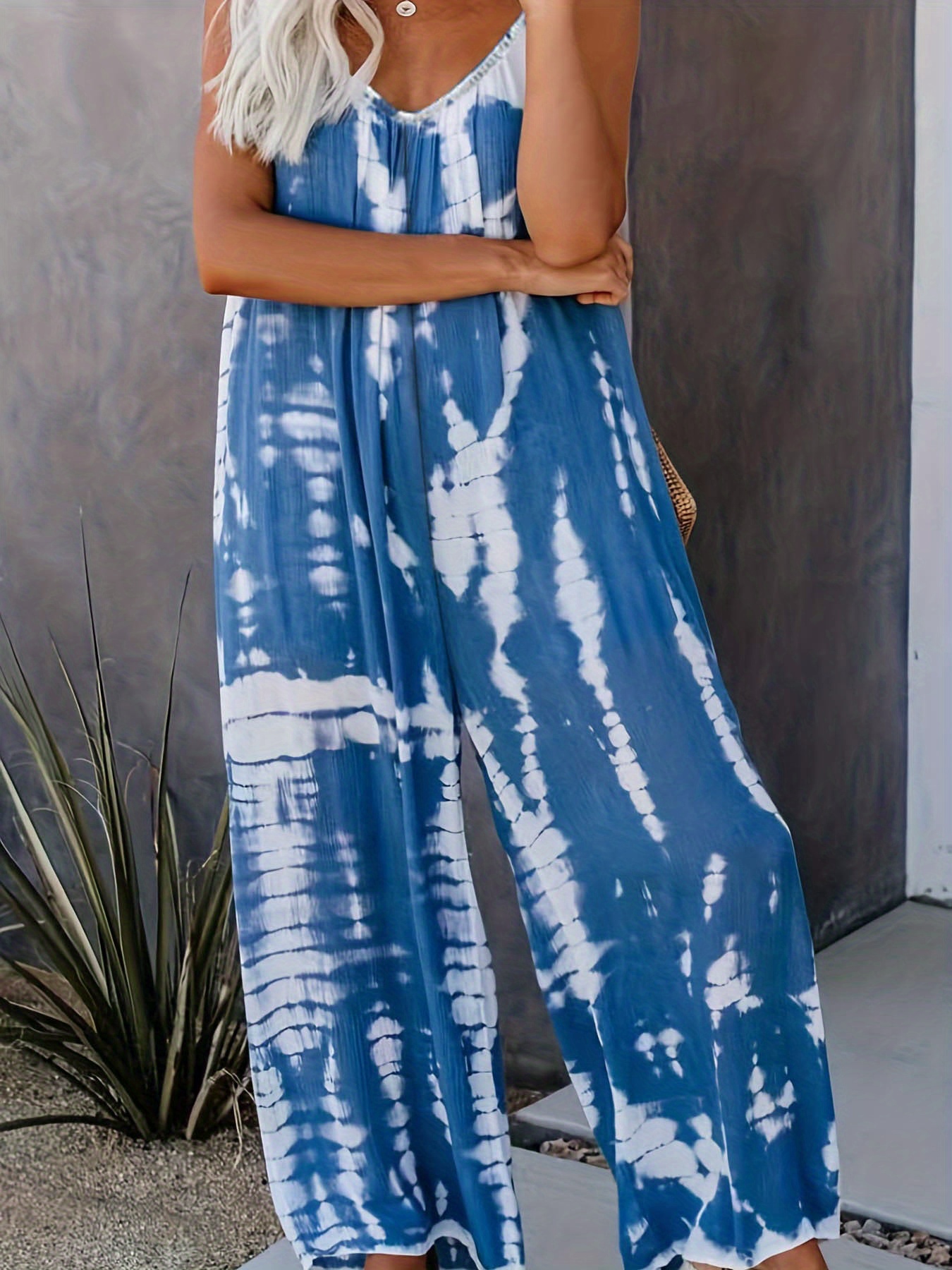 Baggy Overalls For Women Loose Fit Oversized Wide Leg Jumpsuit Boho