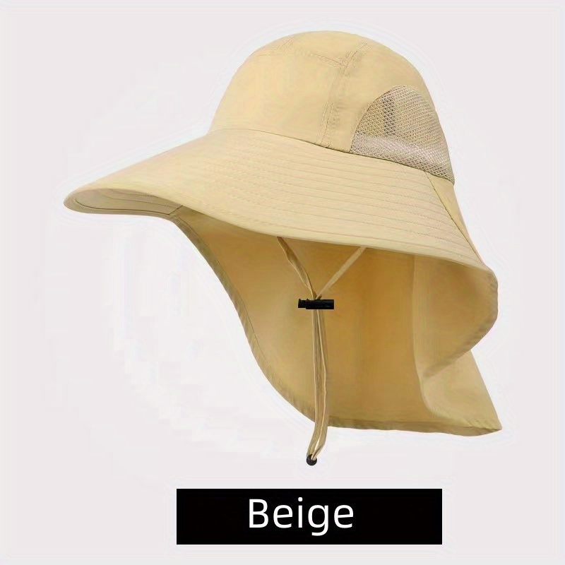 1pc Unisex Wide Brim Sun Hat With Uv Protection, Great For Hiking