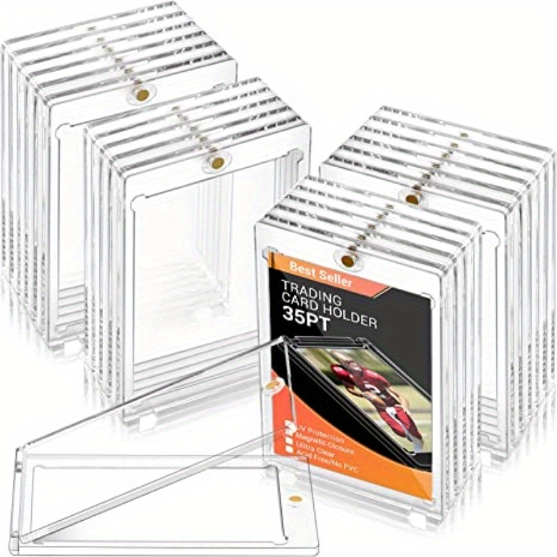 35 point One touch Magnetic Trading Card Holder - Temu