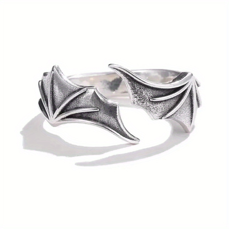 Men's Vintage Creative Silver Angel or Demon Wings Ring