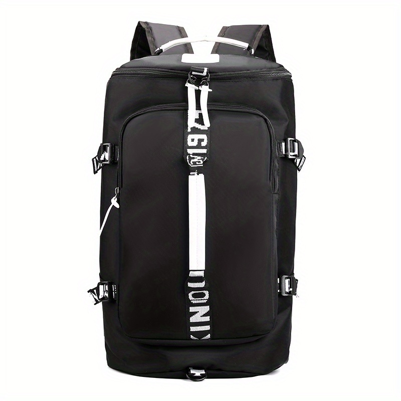 Large Capacity Canvas Black Backpack Light Simple Travel Bag