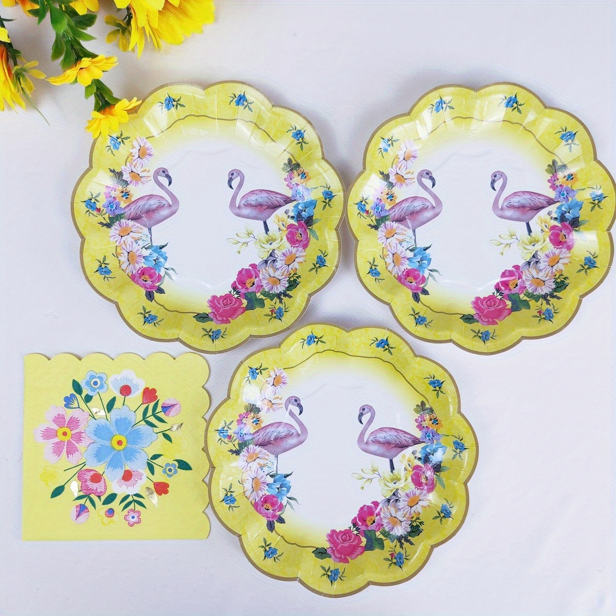 Retro disposable paper plates, napkins & party decor like this was