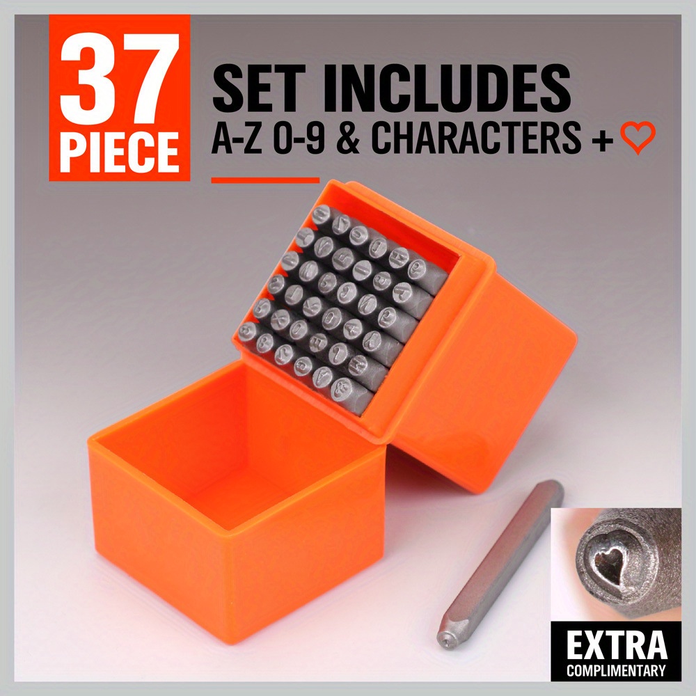 Steel Punch Stamp Die Set Metal Tool Letters (A-Z) Numbers