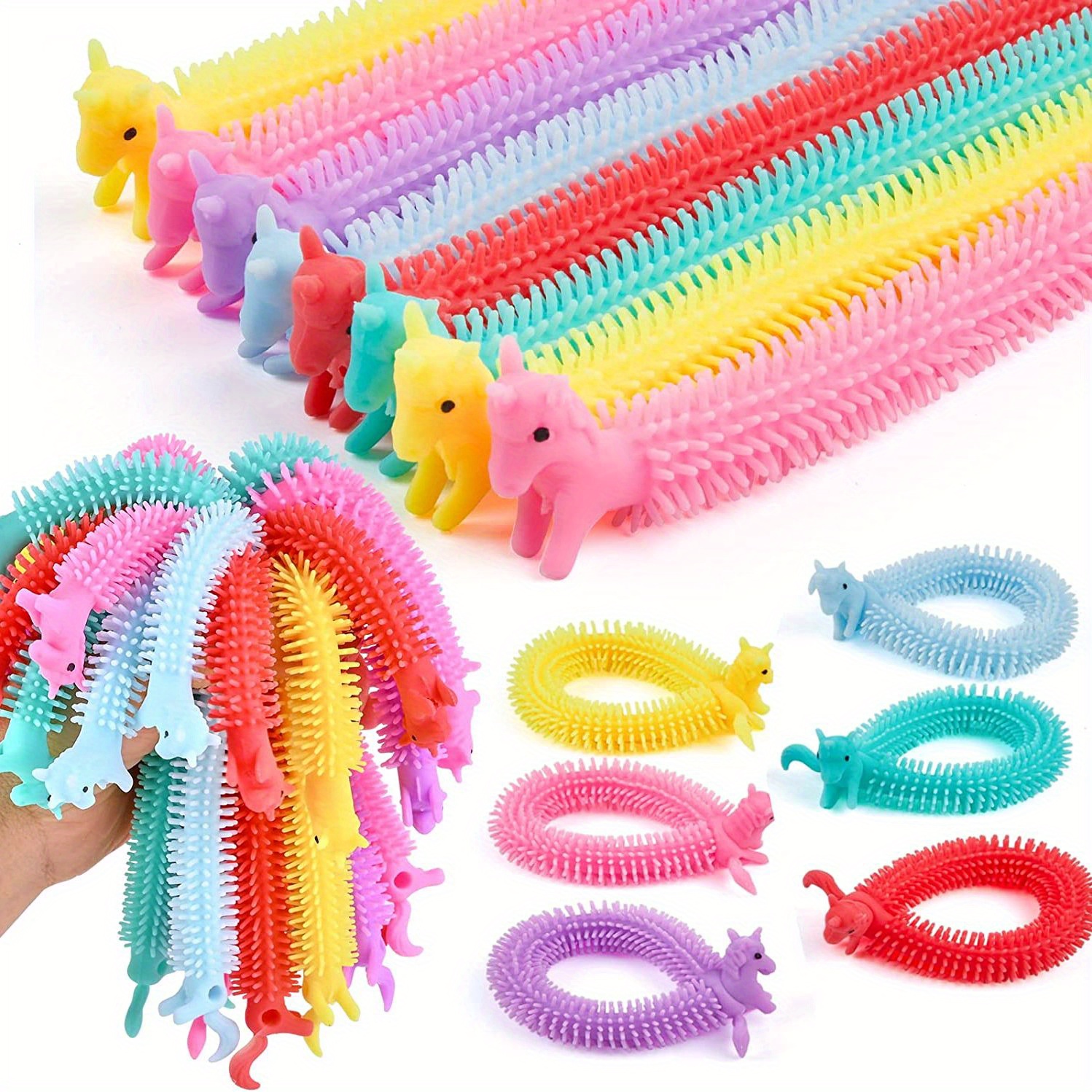 Stretchy String Fidget Toys Animal Sensory Noodles Toys Worm - Temu