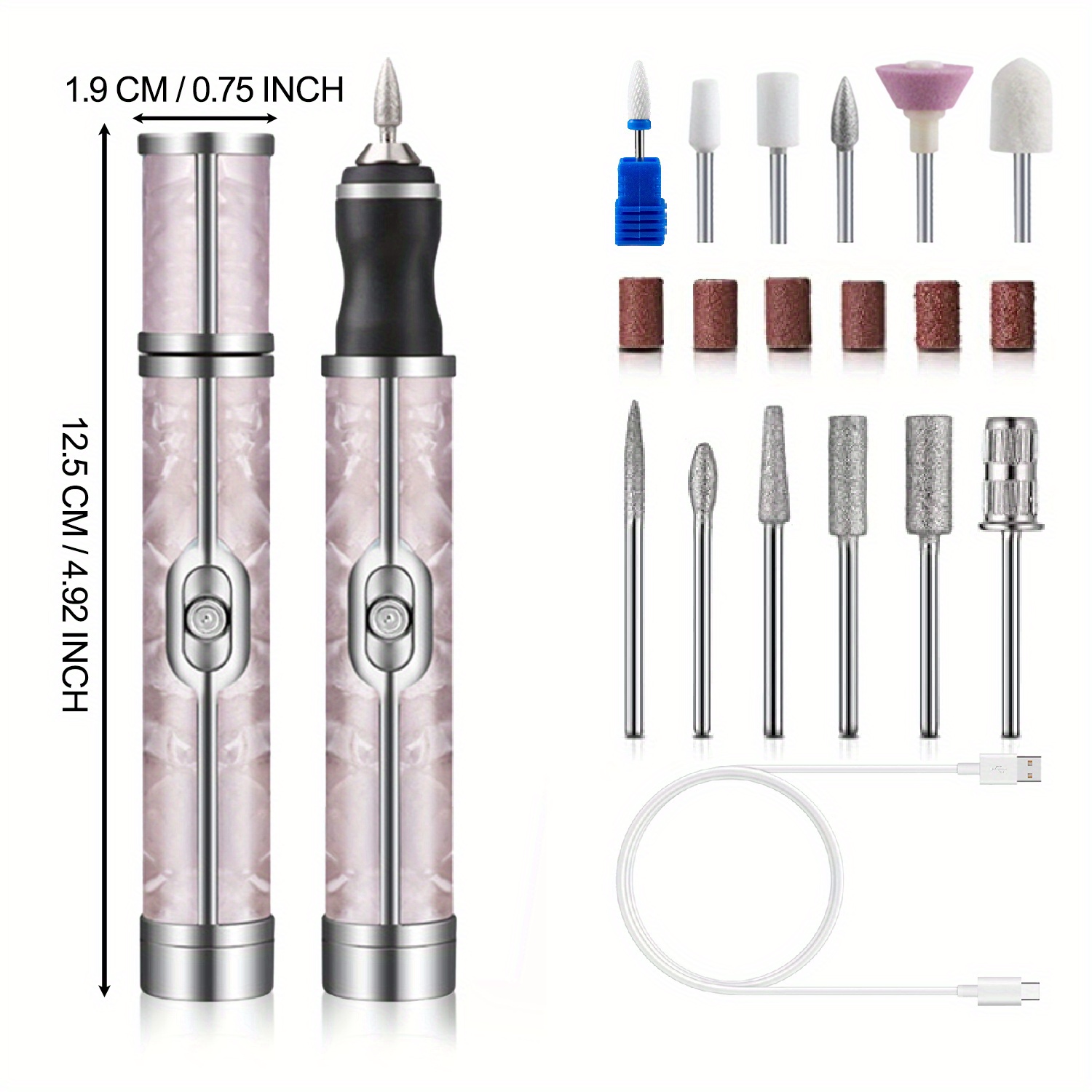 Professional Acrylic Nail Drill Usb Electric Nail Drill Temu