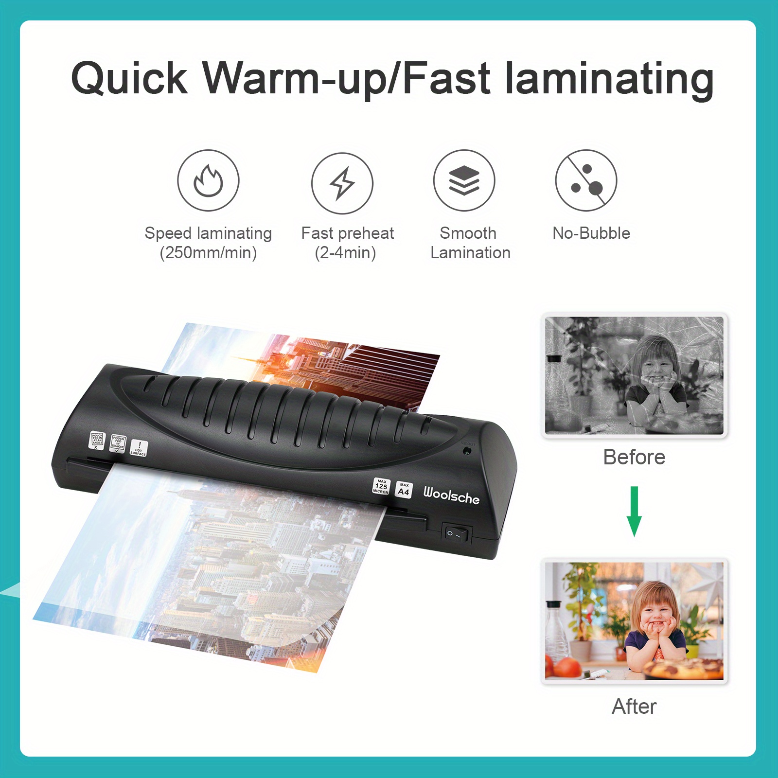 4 in 1 Personal Desktop Laminator: A4 Laminator Machine With - Temu