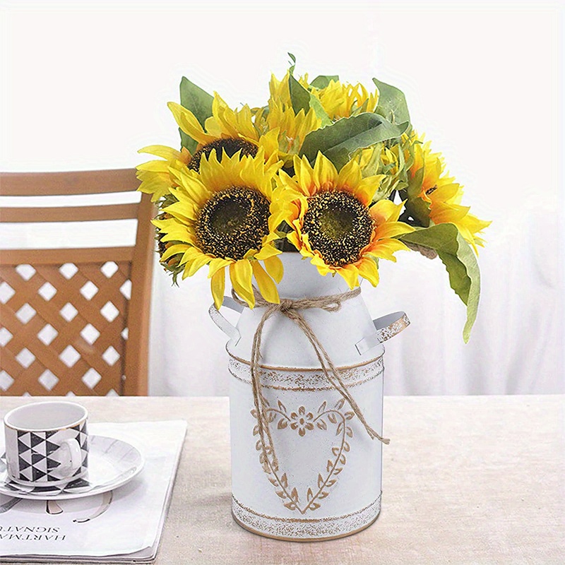 French White Vintage Vase Handle Shabby Chic Farmhouse Decor Temu