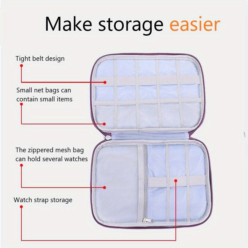 Watch Storage Box Multifunctional Portable Travel Storage Suitable For Strap Storage Bag Strap Bracket Box Small Bag, Ideal choice for Gifts details 5