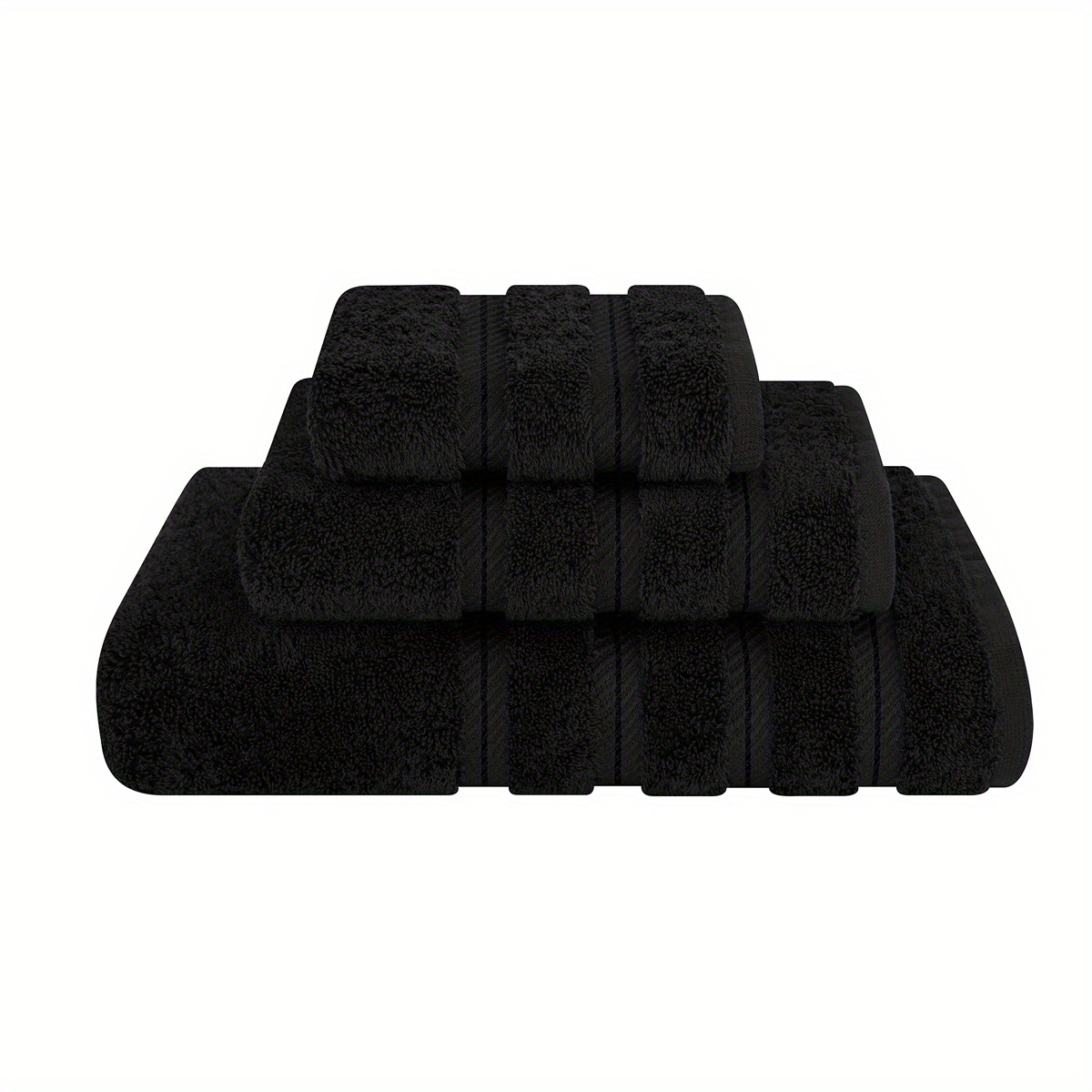 3/6pcs Juego De Toallas Negras, Toalla De Baño Toallas De Mano Toallas De  Lavado, Toallas Suaves Y Absorbentes Para Baño, Suministros De Baño