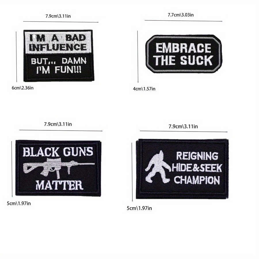 Military Tactical Embroidery Men's Patches Embroidered - Temu