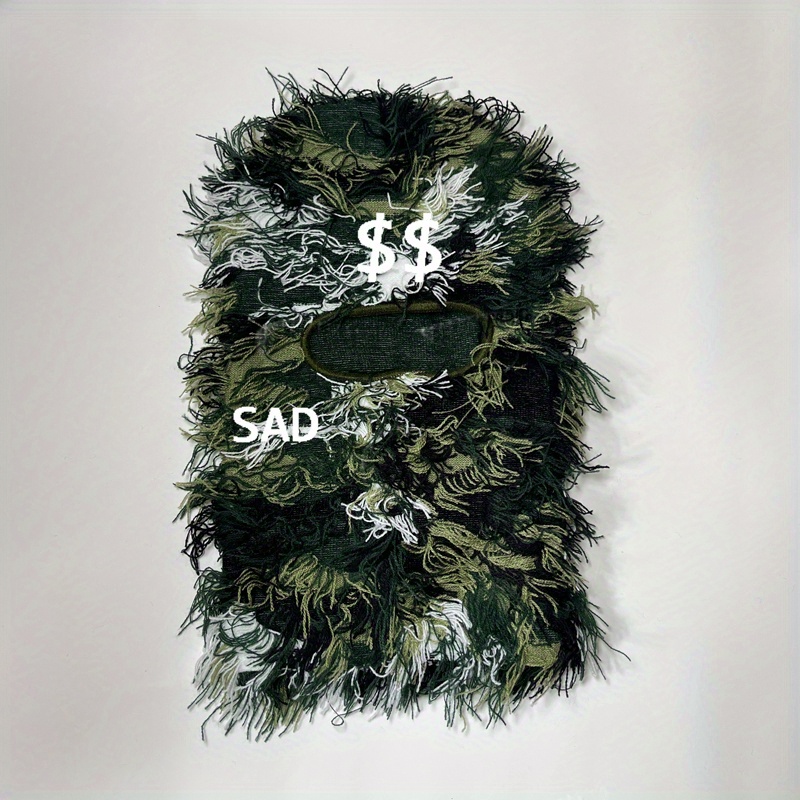 Embroidered Subaraklava Full Ski Mask Knit Camouflage Headwear